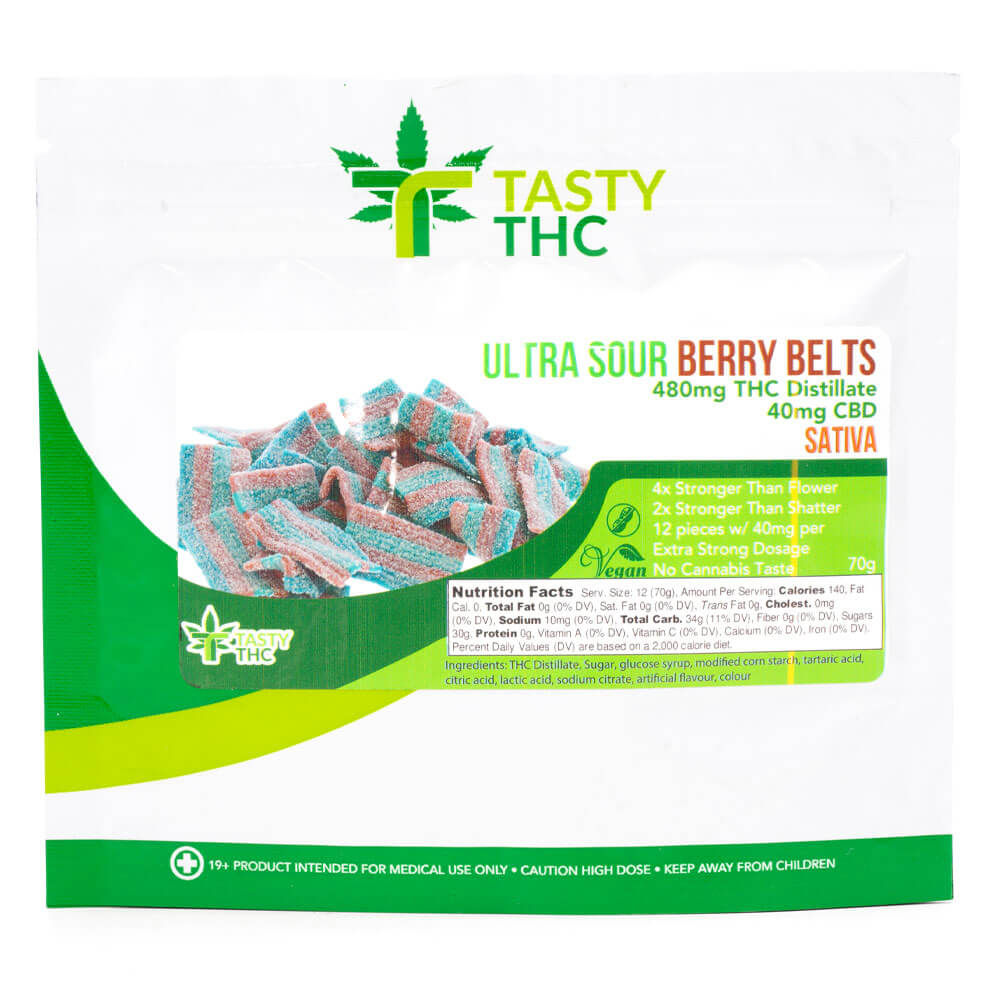 buy Ultra Sour Berry Belts (Tasty THC)