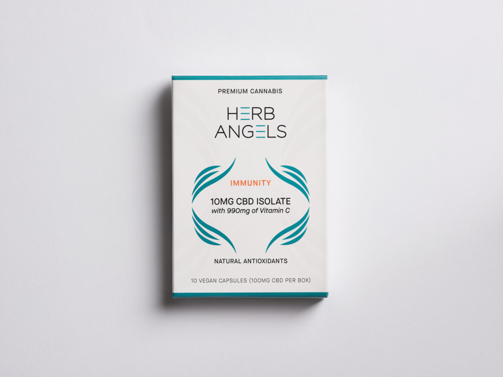 buy Herb Angels 100mg CBD Isolate Immunity Capsules