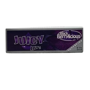 Juicy Jay’s Black Berrylicious ‘Superfine’ Flavored Rolling Papers – 1 pack