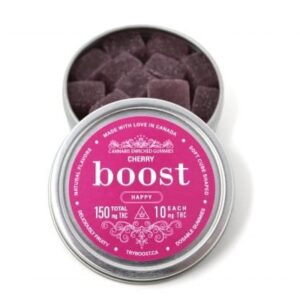 Boost THC Cherry Gummies – 150mg (10mg/Gummy)  Boost Edibles | Canada