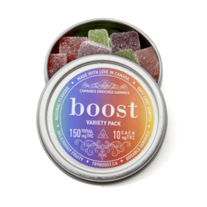 Boost THC Variety Pack Gummies – 150mg (10mg/Gummy)  Boost Edibles | Canada