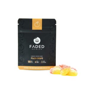Faded: Peach Drops-180mg THC Gummies