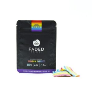 Faded: Rainbow Sherbet-180mg THC Gummies