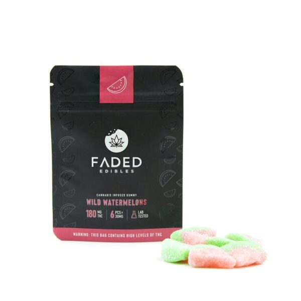 Faded: Wild Watermelons-180mg THC Gummies