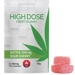 High Dose Fruit Gummy – 200mg Sativa Sour Cherry