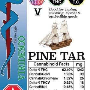 VIRIDESCO Oil – V-RSO Pine Tar Oil (2ml – 1242mg THC)