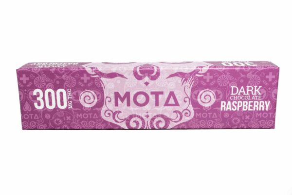 Mota-Dark Chocolate Bar – Raspberry-300 MG THC