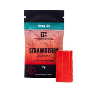 Twisted Extracts CBD Strawberry Jelly Bomb – (80mg CBD)