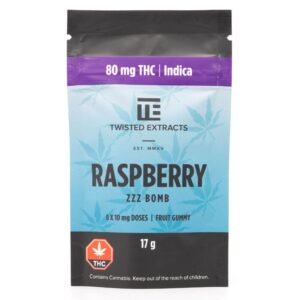 Twisted Extracts Blue Raspberry Zzz Bomb – Indica (80mg)