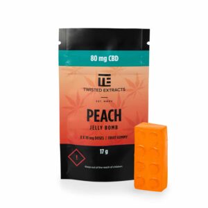 Twisted Extracts CBD Peach Jelly Bomb – (80mg CBD)