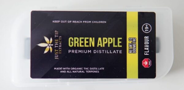 Just The Tip: Green apple-THC Syringe Premium Distillate Organic Terpenes