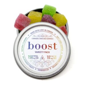 Boost CBD Variety Pack Gummies -150mg (10mg/Gummy) Boost Edibles | Canada