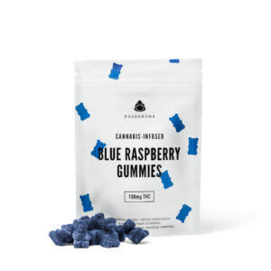 Buuda Bomb: Blue Raspberry Gummy Bears 10 Pieces= 100mg THC