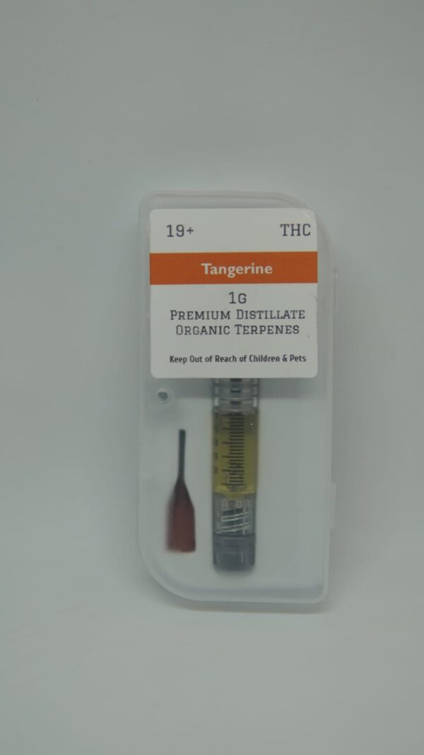 Tangerine THC – Syringe Premium Distillate Organic Terpenes