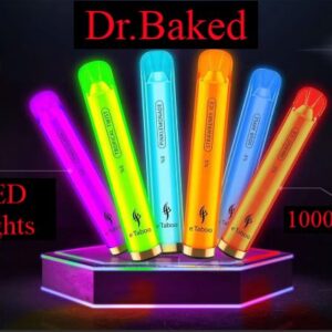 E-TABOO RGB Light Glowing Disposable Vape Device Kit 1000 Puffs (11 Flavours)