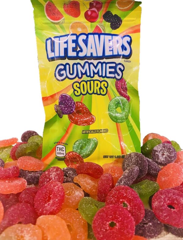 Medicated Lifesavers Sour Gummies 500mg THC