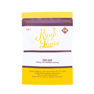 King Louis – Fat Cat Raspberry (200mg THC Distillate Gummy)