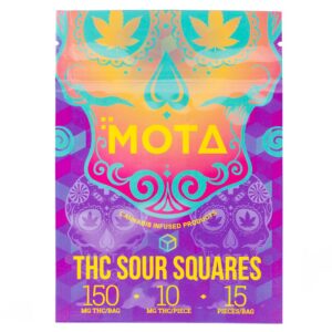 Mota-Sour Squares CBD or THC  ( THC  – 150 MG THC)
