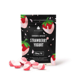 Buuda Bomb: Strawberry Yogurt Explosion 10 Pieces= 250mg THC