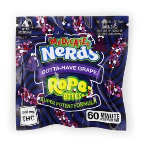 Medicated Nerd Rope Bites Gotta-Go-Grape (600mg)