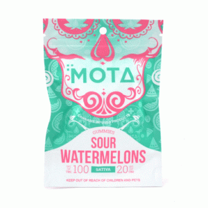 buy 120mg Sativa Sour Watermelon Gummies - 100mg THC / 20mg CBD (Mota)