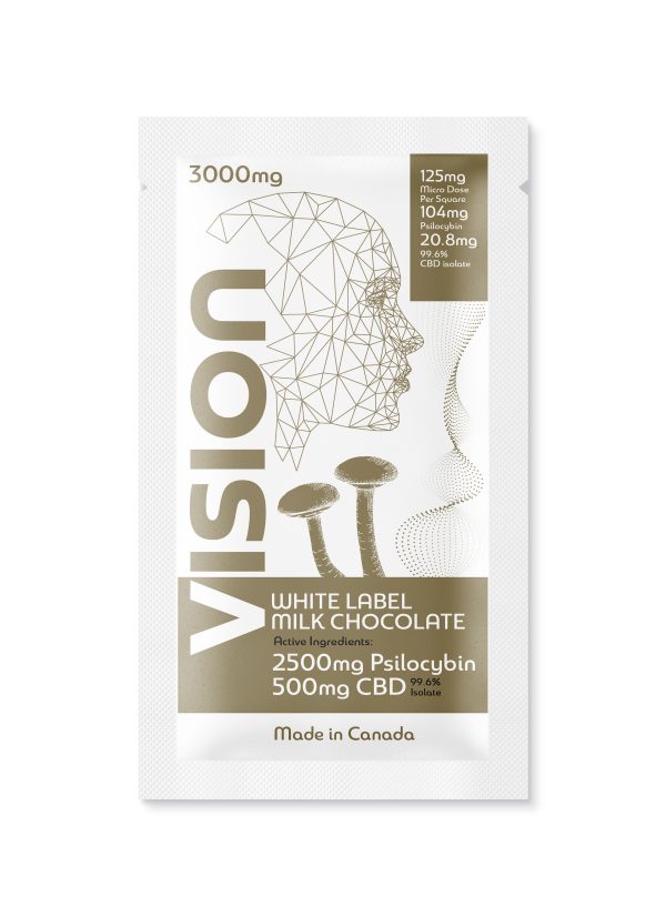 buy Vision White Label Milk Chocolate 3000mg