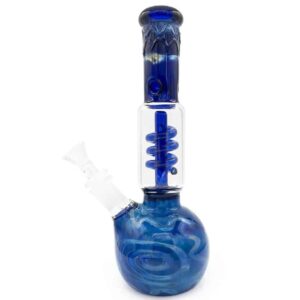 10″ Blue Swirl Coil Perc Bong – $149.99