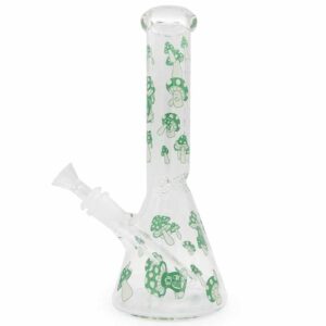 10″ Green Smiley Mushroom Beaker Bong – $69.99