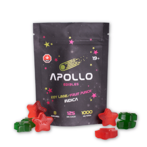 Apollo – Shooting Stars Gummies – Key Lime/Fruit Punch – Indica – 1000mg THC