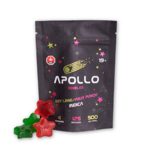 Apollo – Shooting Stars Gummies – Key Lime/Fruit Punch – Indica – 500mg THC