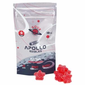 Apollo – Shooting Stars Gummies – Sour Strawberry – Sativa – 3000mg THC