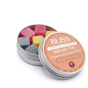 Bliss Tropical Assorted Gummies – 300mg THC