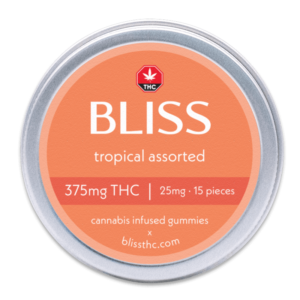 Bliss Tropical Assorted Gummies – 375mg THC