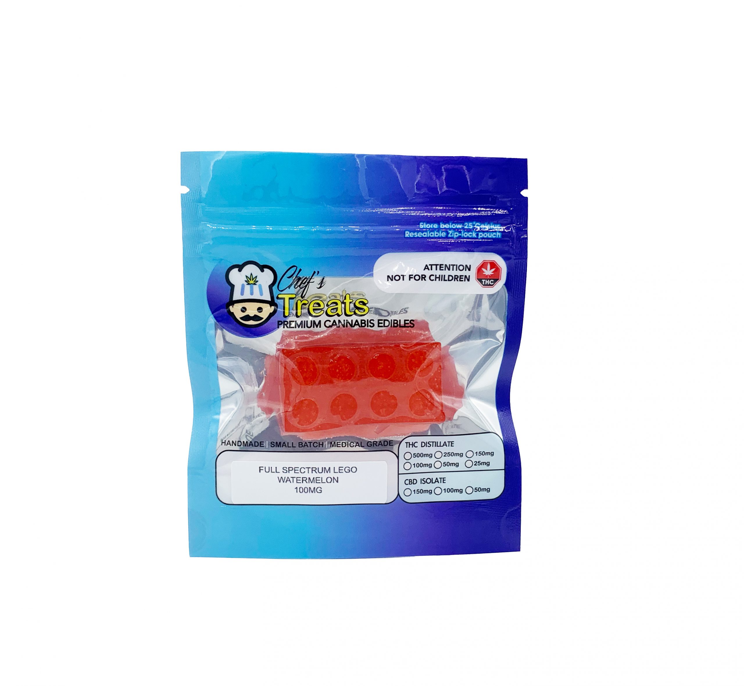 Chef’s Treats – Full Spectrum Lego Watermelon 100mg THC