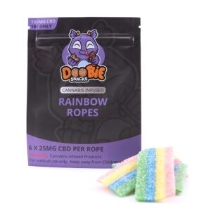 Doobie Snacks – 150mg CBD Gummies – Rainbow Ropes