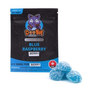 Doobie Snacks – 200mg THC Gummies – Blue Raspberry Berry