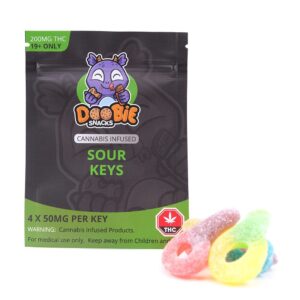 Doobie Snacks – 200mg THC Gummies – Sour Keys