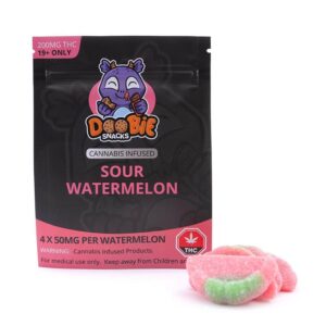 Doobie Snacks – 200mg THC Gummies – Sour Watermelon