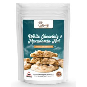 Dreamy Delite’s White Chocolate and Macadamia Nut Canna Cookies