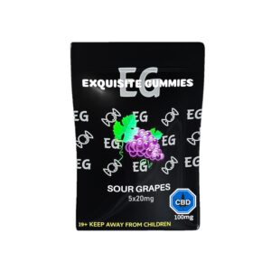 Exquisite Gummies – Grape CBD – 100mg