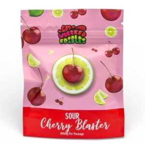 Get Wrecked Edibles – 300mg THC Gummies – Sour Cherry Blaster