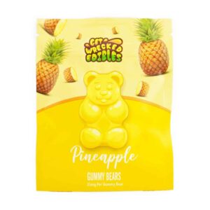 Get Wrecked Edibles – 300mg THC Gummy Bears – Pineapple