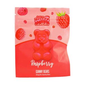 Get Wrecked Edibles – 300mg THC Gummy Bears – Raspberry