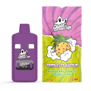 Ghost Vape – Blueberry Cookies / Georgia Pie – 2000mg (1g/1g) THC Disposable
