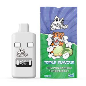 Ghost Vape – Thin Mint Cookies / Tigers Blood – 2000mg (1g/1g) THC Disposable