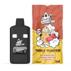 Ghost Vape – Watermelon Z / Peanut Butter Breath – 2000mg (1g/1g) THC Disposable