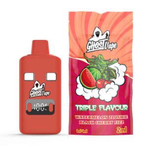 Ghost Vape – Watermelon Zlushie / Black Cherry Fizz – 2000mg (1g/1g) THC Disposable