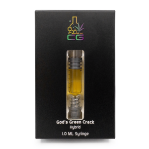 CG Premium Extracts – God’s Green Crack THC Hybrid Distillate Syringes – 1ML
