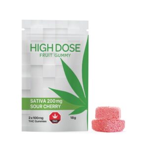 HIGH DOSE – Fruit Gummy – Sour Cherry – 200mg Sativa