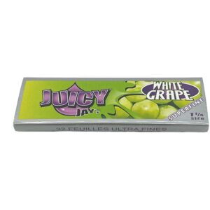 Juicy Jay’s – 1¼ Super Fine Flavoured Hemp Rolling Papers – White Grape